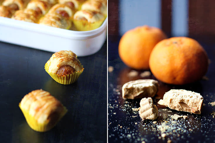 Sweet treats such as pineapple tarts, almond cookies and mandarin oranges to usher in the coming year.