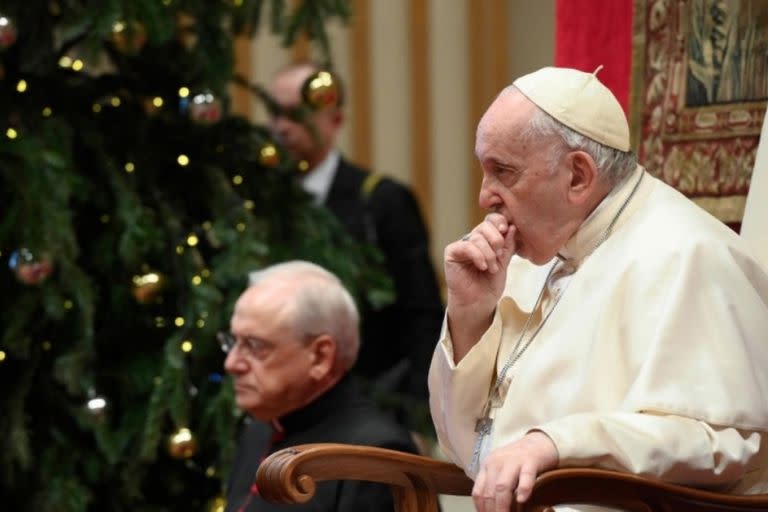 El Papa Francisco con miembros del Cuerpo Diplomático acreditado ante la Santa Sede