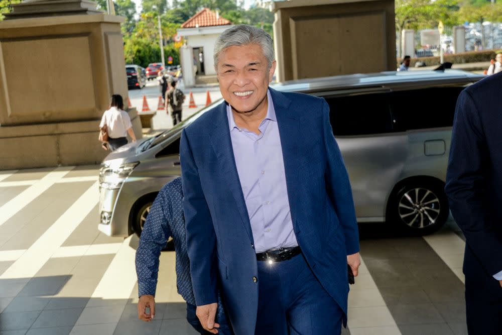 Datuk Seri Ahmad Zahid Hamidi is pictured at the Kuala Lumpur High Court March 2, 2020. — Picture by Firdaus Latif