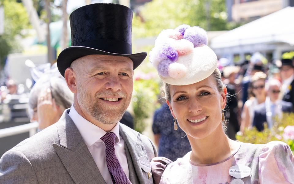 Zara Tindall and Mike Tindall are all smiles as they arrive - UK Press