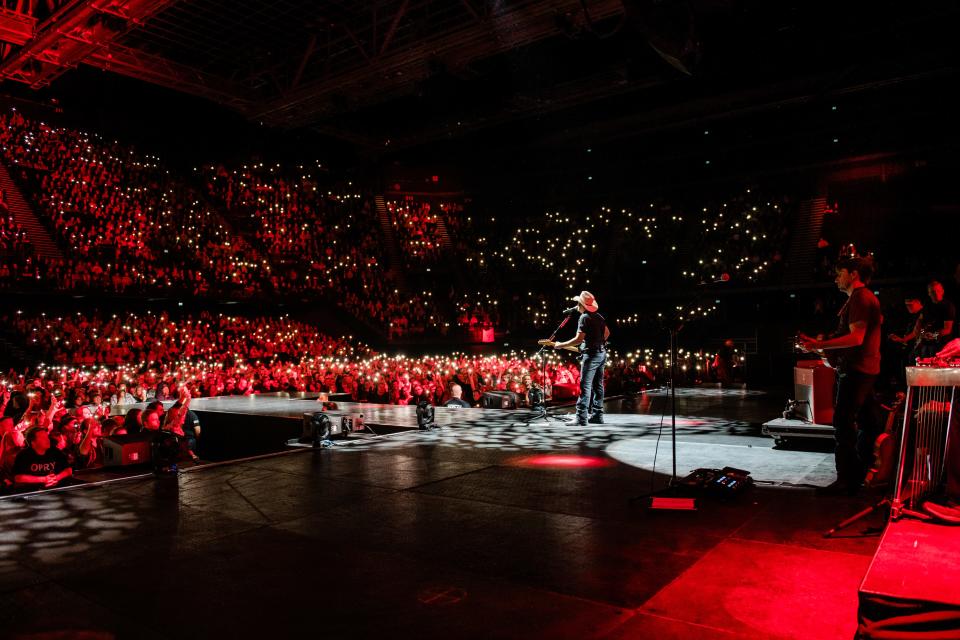 Brad Paisley performs in Oslo, Norway. October, 2019.