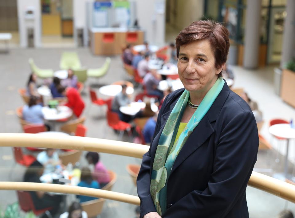 Kathrin Jansen, senior vice president and head of Vaccine Research and Development and a member of the Pfizer, Inc. worldwide research and development leadership team, photographed at Pfizer's Pearl River site on Tuesday, August 27, 2019.