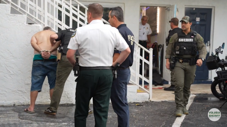 Volusia Sheriff's Office deputies and partners conduct a search warrant during Operation Wild-n-Out, which dismantled a drug trafficking ring involving 38 individuals, Thursday, June 20, 2024.