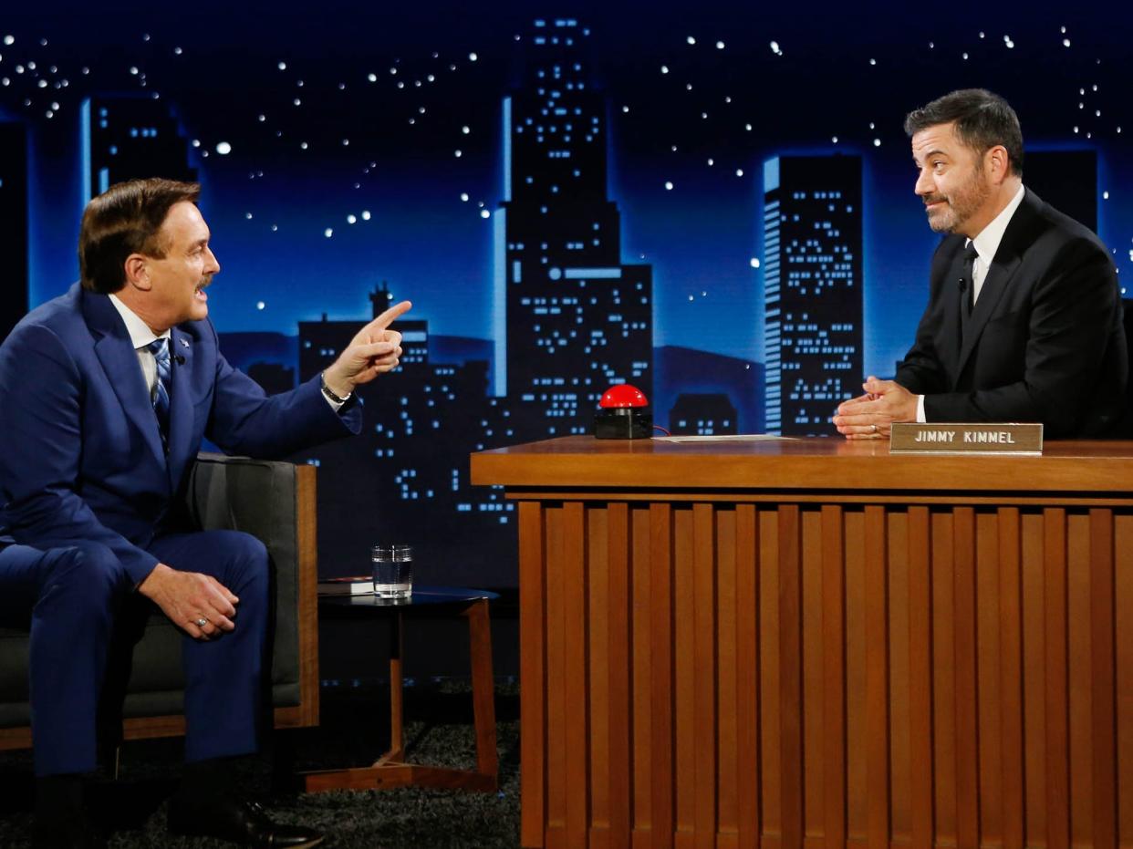 mike lindell and jimmy kimmel