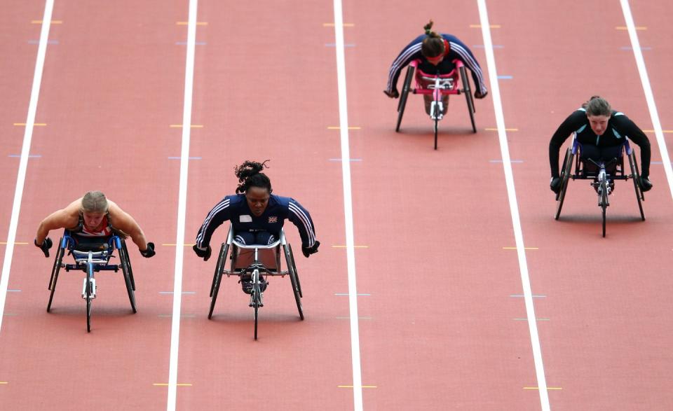 <p>Wafula Strike, a British T54 athlete was introduced to wheelchair racing in 2002, originally competing for Kenya. After her successful citizenship application, she began to race for Britain, becoming a member of Team GB. Wafula Strike is currently the only UK Black board member across all major sports. </p>