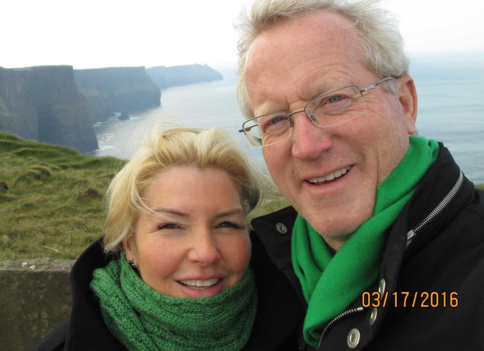 From the outside, the Reuschels seemed happy and enjoyed a luxury lifestyle. Here they are photographed in Dublin in 2016. / Credit: Michael Reuschel