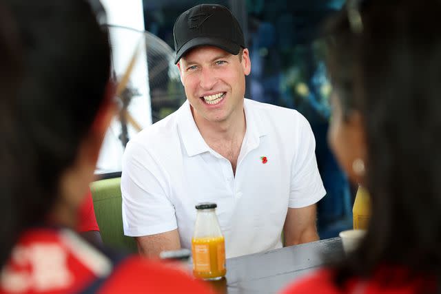 <p>Chris Jackson/Getty Images</p> Prince William after the Dragon Boat race in Singapore today