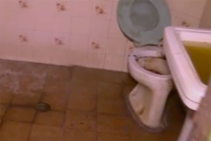 The room was reportedly full of human waste. Image: Globo News