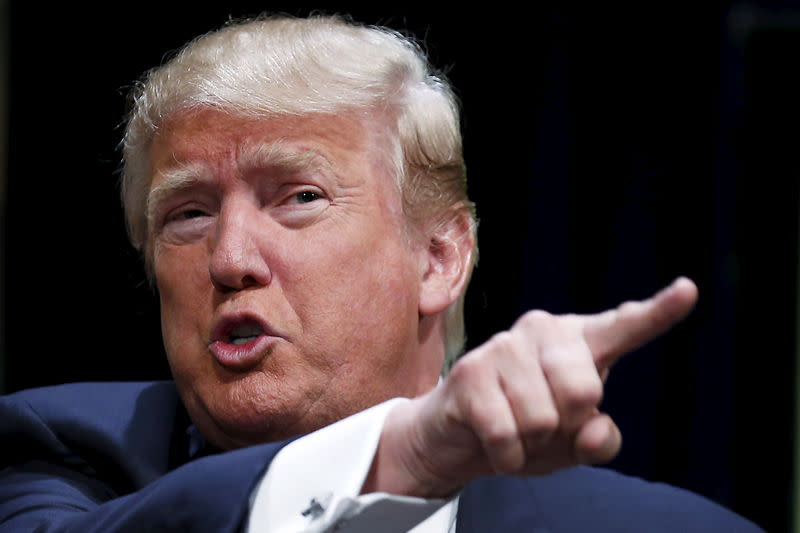 U.S. Republican presidential candidate Donald Trump speaks at the Family Leadership Summit in Ames, Iowa, United States, July 18, 2015. REUTERS/Jim Young  