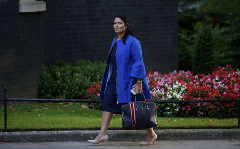 Britain's International Development Secretary Priti Patel arrives to attend the weekly meeting of the cabinet at Downing Street - Credit: Daniel Leal/AFP