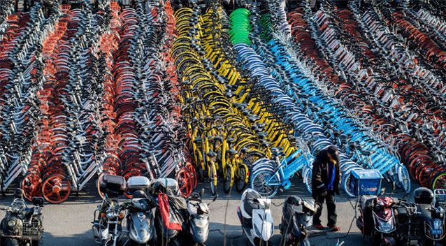 With four dockless bike-sharing companies now operating in Australia, the country could follow suit. Source: Getty