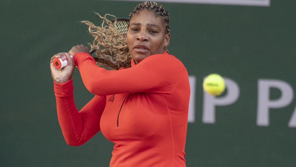 Serena Williams, pictured here preparing for the French Open.