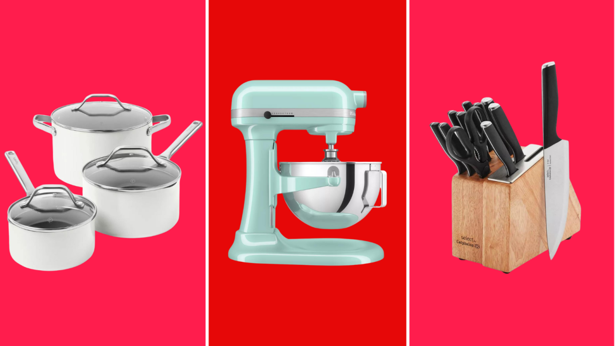 Target Circle Week deals: white nonstick pots, teal KitchenAid stand mixer, Calphalon knife set