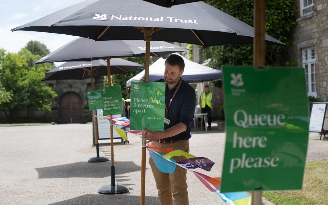 The National Trust's Petworth House, West Sussex, has reopened to visitors following the coronavirus lockdown - Stefan Rousseau/PA