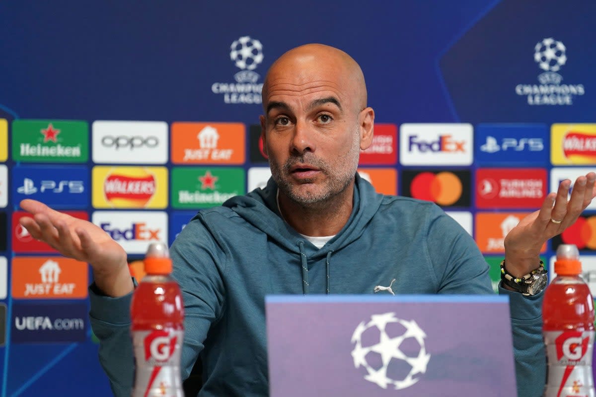 Manchester City manager Pep Guardiola says his side have to earn the right to conquer Europe (Mike Egerton/PA) (PA Wire)