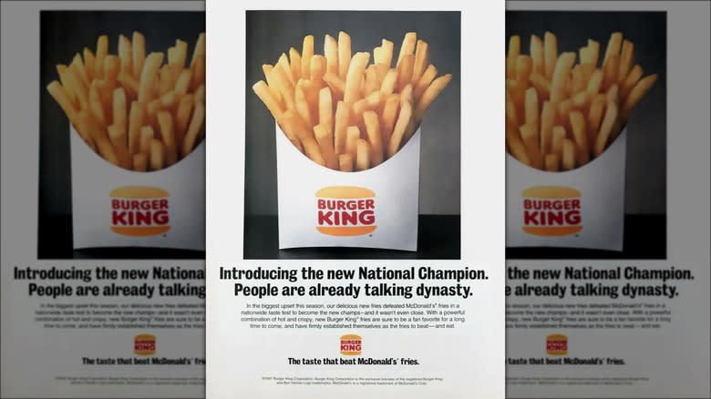 Burger King new fries advertisement