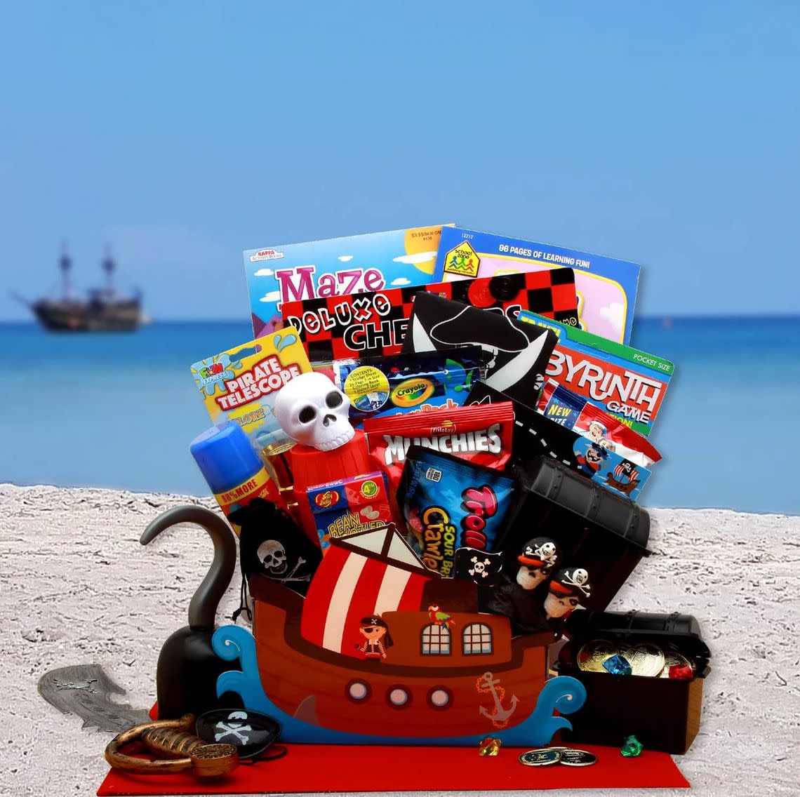 Pirate Gift Box filled with pirate-themed toys and treats