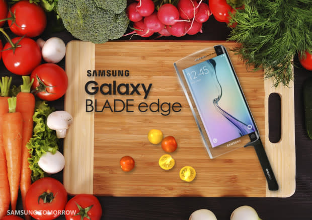 Samsung 突然發表旗艦新機: 設計超瘋狂的「刀片邊緣」Galaxy Blade edge