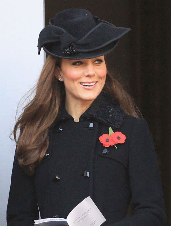 <p>Flawless in a Diane Von Furstenberg coat and Jane Corbett hat at a Remembrance Day service at the Cenotaph war memorial in London</p>