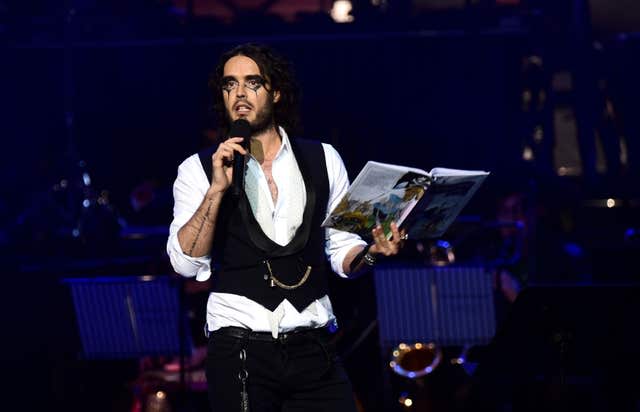 Russell Brand on stage