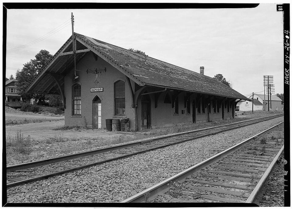 An image of the 1860s era Erie Station in Deposit that replaced the first station in that village.