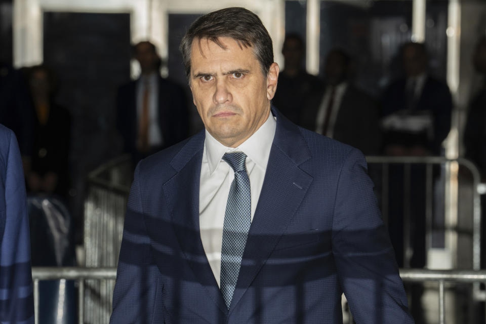 Todd Blanche, attorney for former President Donald Trump, arrives at Manhattan criminal court in New York, US, on Thursday, May 2, 2024. (Jeenah Moon/Pool Photo via AP)