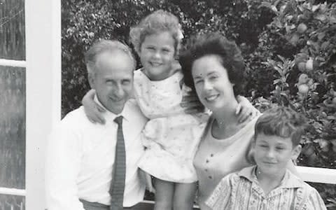 Louise with her parents and elder brother Geoffrey in 1960 
