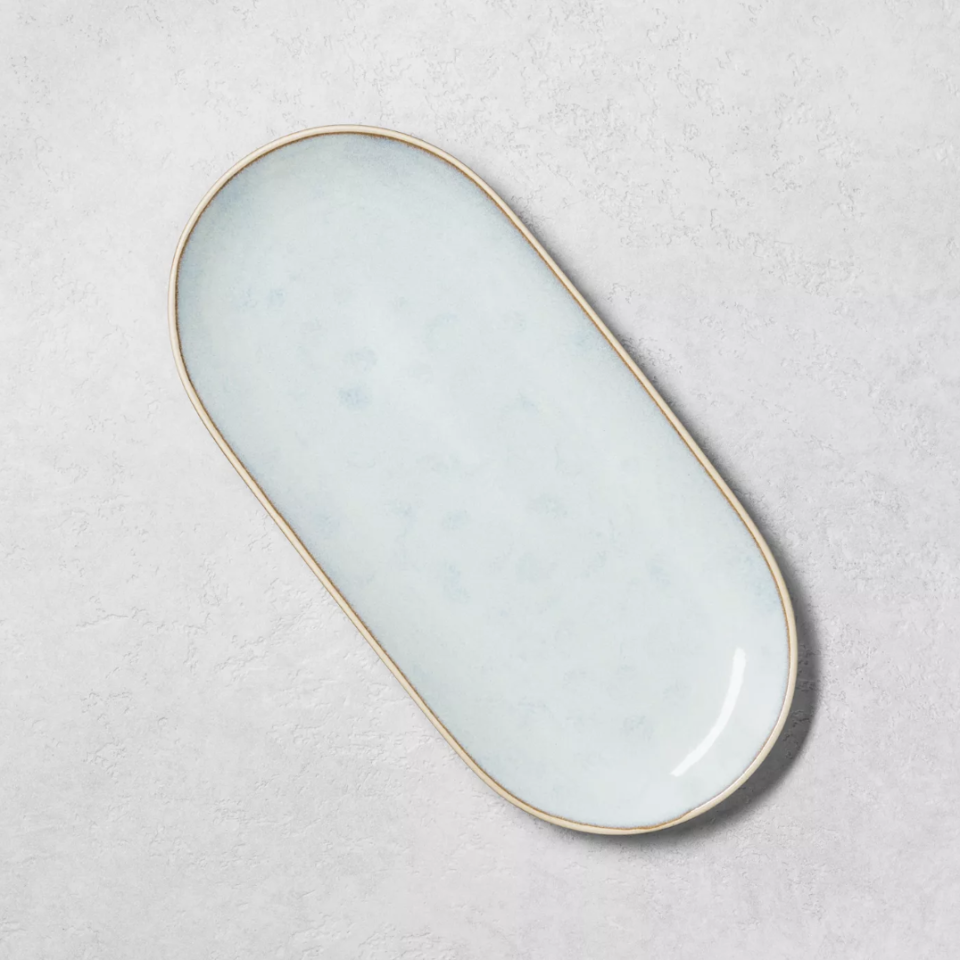 Stoneware Reactive Exposed Rim Oval Platter (Credit: Target)