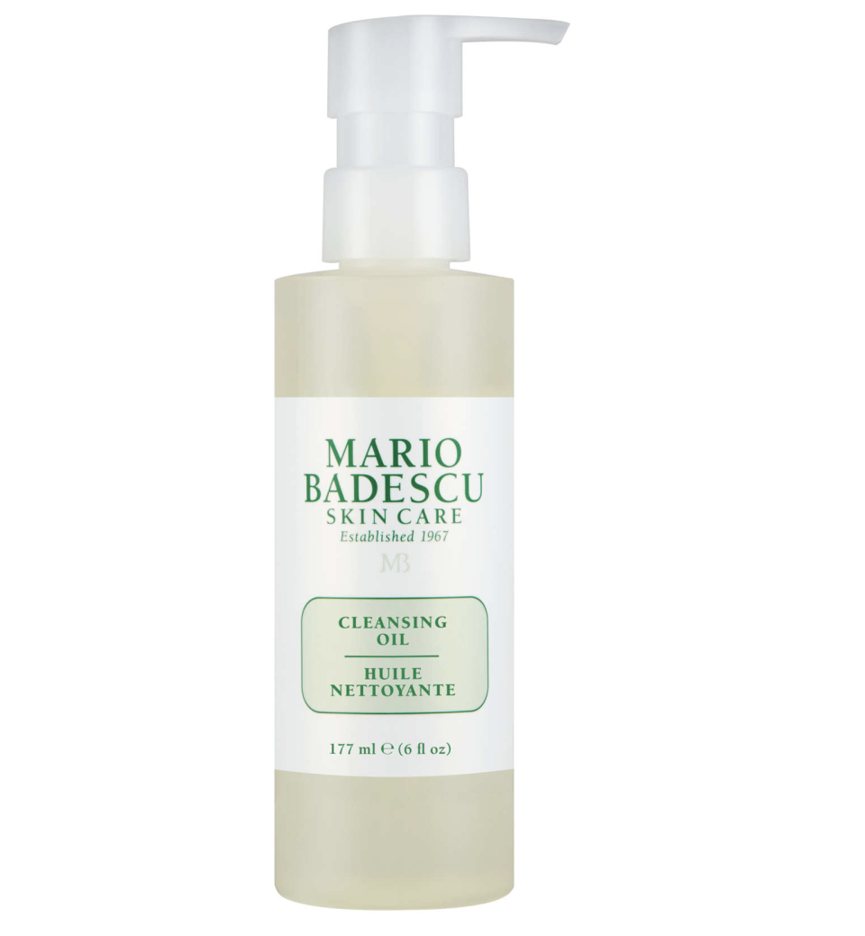 Mario Badescu Cleansing Oil in bottle on white background (photo via Shoppers Drug Mart)