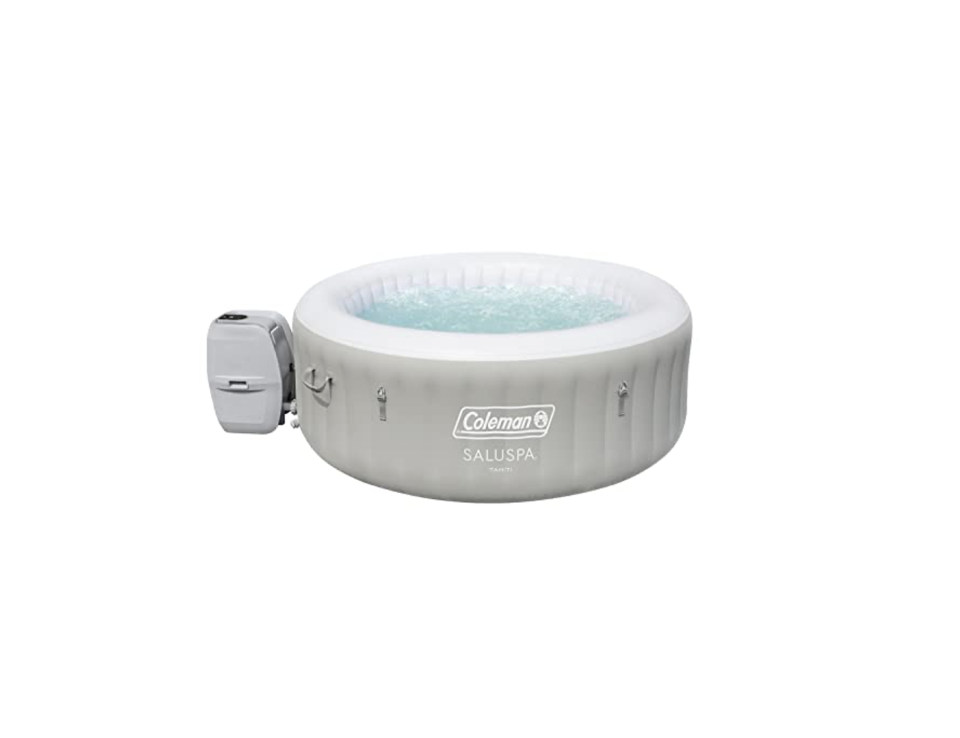 <p>Coleman SaluSpa Tahiti Inflatable Hot Tub Spa</p><p>amazon.com</p><p>$440.64</p><p><a href="https://www.amazon.com/dp/B09VYFHBHL?tag=syn-yahoo-20&ascsubtag=%5Bartid%7C10049.a.42179164%5Bsrc%7Cyahoo-us" rel="nofollow noopener" target="_blank" data-ylk="slk:Shop Now;elm:context_link;itc:0;sec:content-canvas" class="link ">Shop Now</a></p><span class="copyright">Amazon</span>