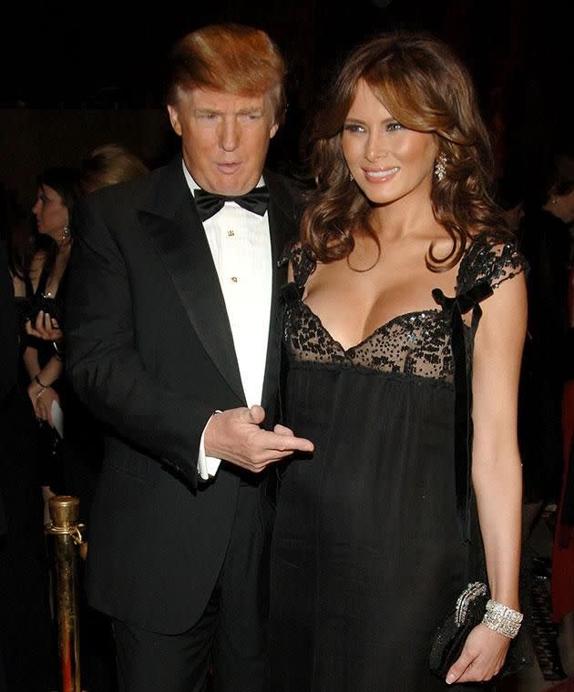 The report claims Trump had a post-baby body 'contract' with his wife when she fell pregnant in 2006. Photo: Getty