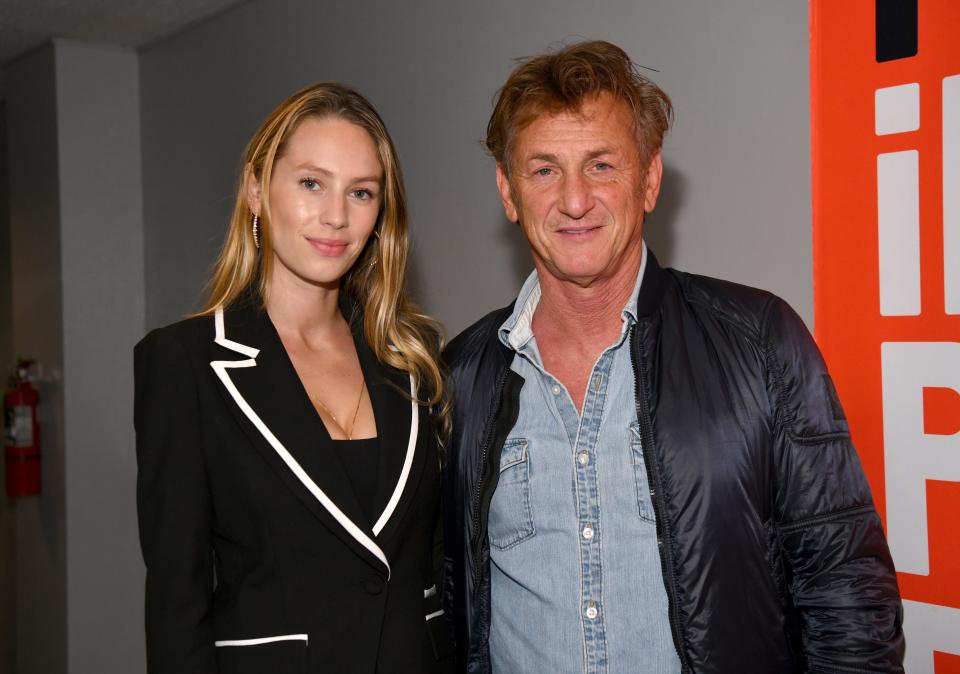 Dylan Penn, left, and Sean Penn at a special screening of "Flag Day" in Los Angeles earlier this month.