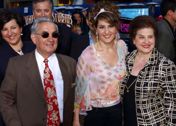 Nia Vardalos and her parents at the L.A. premiere of Universal Pictures' Connie and Carla