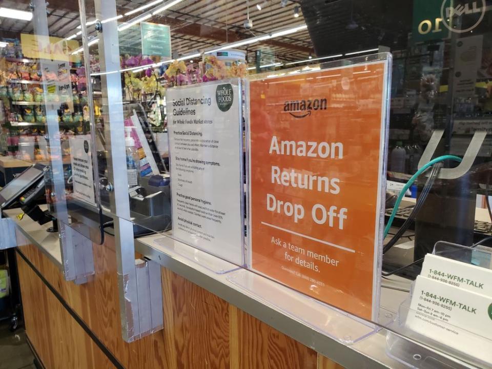 4) You can return Amazon items at Whole Foods.