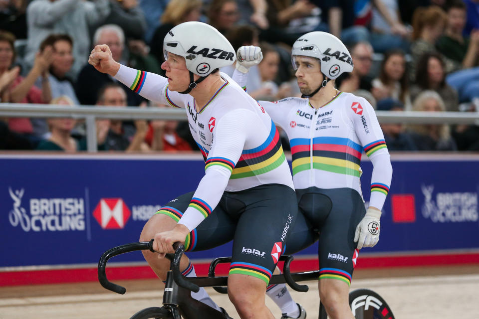 Fachie returned to the UCI Track Cycling World Cup after a six-year absence