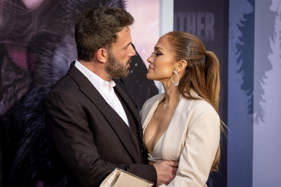 LOS ANGELES, CALIFORNIA - MAY 10: Ben Affleck and Jennifer Lopez attend the Los Angeles premiere of Netflix's 'The Mother' at Westwood Regency Village Theater on May 10, 2023 in Los Angeles, California. (Photo by Emma McIntyre/WireImage)