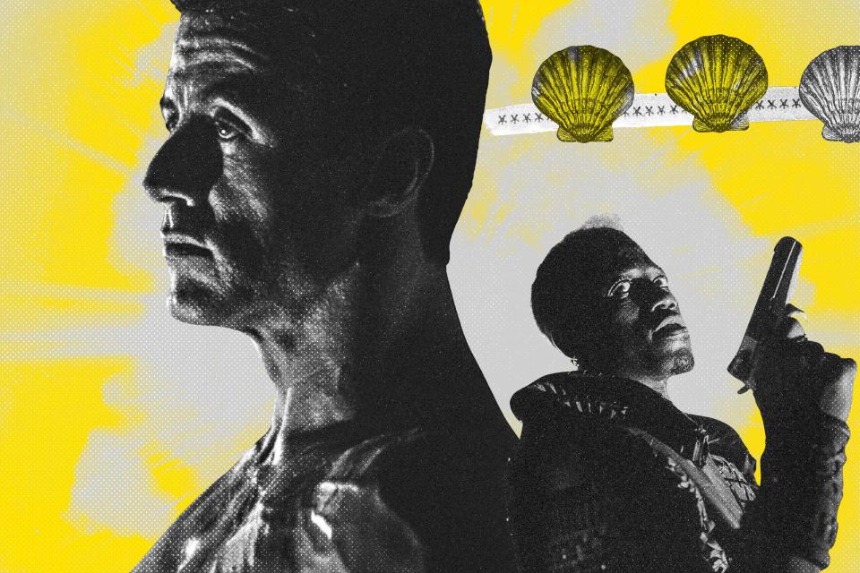 Demolition Man pitted Sylvester Stallone against Wesley Snipes in a near-future setting. (Images: Warner Bros., Illustration: Yahoo News)