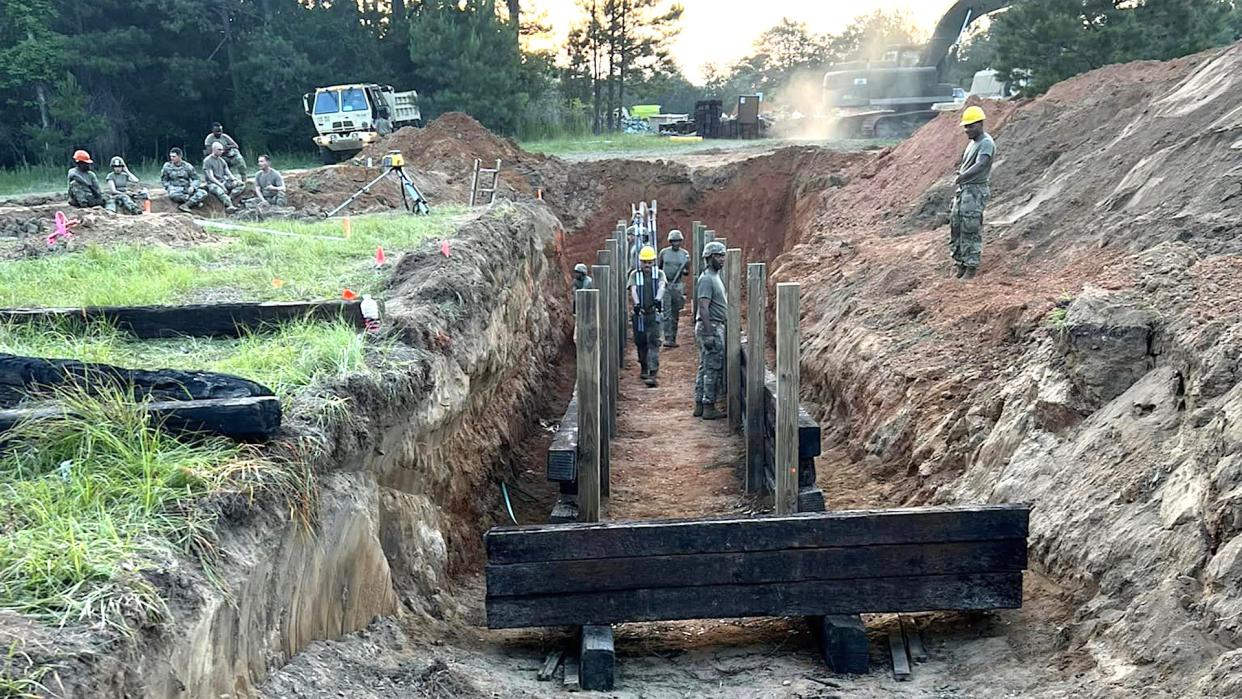 The recent construction of a trench at the Army's Fort Moore comes amid the extensive use of trenches in actual combat in Ukraine.