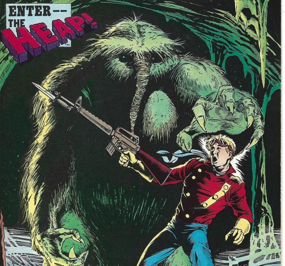 The Heap, the original 1940s comics inspiration for both Man-Thing and Swamp Thing. Marvel's Man-Thing will soon appear in the MCU on Werewolf by Night.