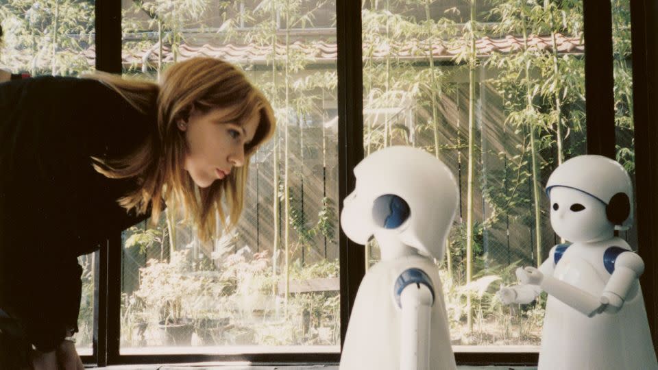 Scarlett Johansson, with two robots, in a deleted scene from "Lost in Translation." - Courtesy the artist/MACK