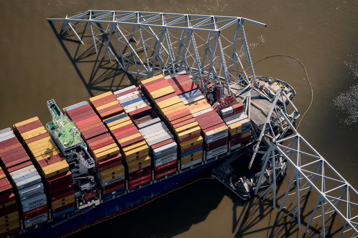 The Dali cargo ship crashed into the Francis Scott Key bridge last month (REUTERS)