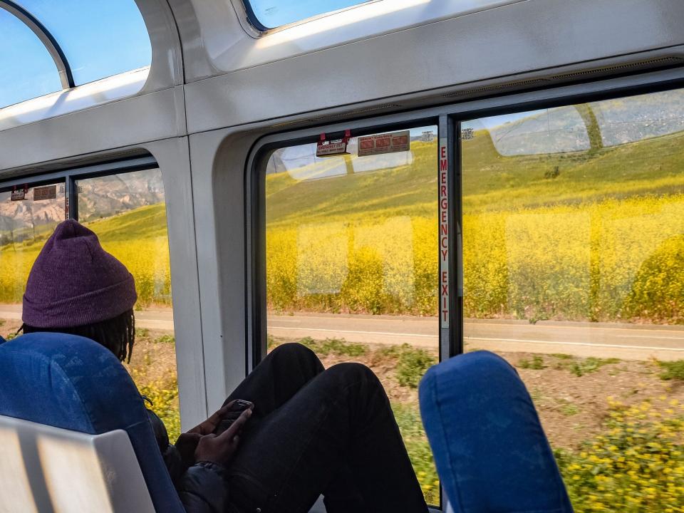 observation car on amtrak coast starlight