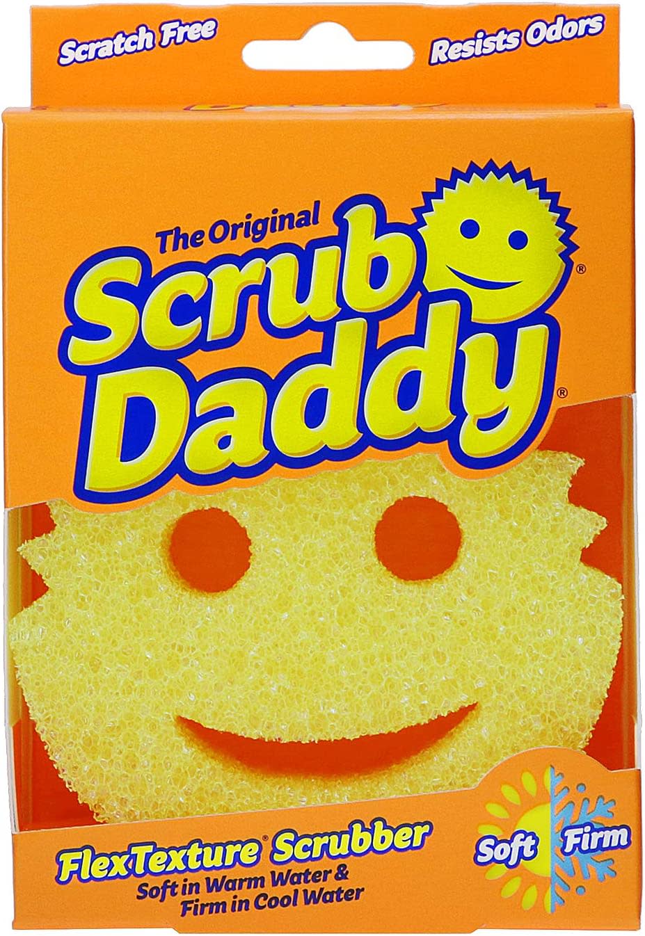 The Scrub Daddy Cleaning Sponge on a white background