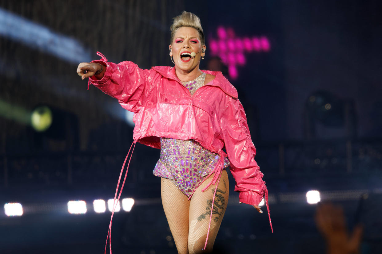Pink, ici au mois de novembre 2023, lors d’un concert à Miami.