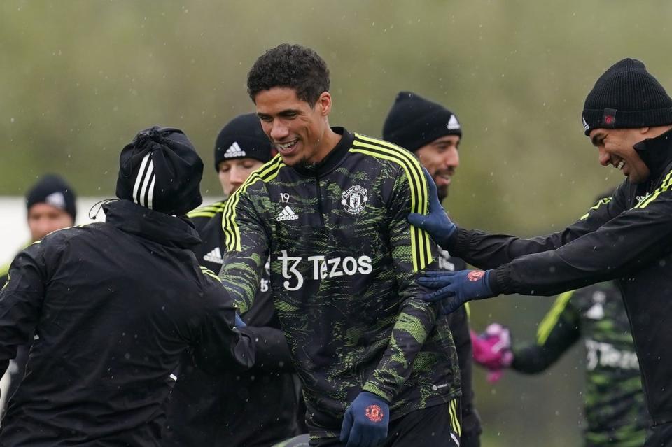 Raphael Varane is training after a knock (PA)