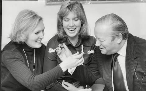 Alongside Mary Berry and Jack De Manio in 1974 - Credit: Barham/ANL/REX/Shutterstock