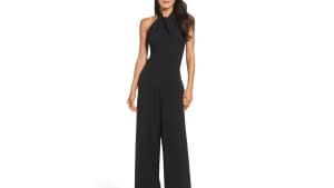 Julia Jordan Halter Neck Wide Leg Jumpsuit