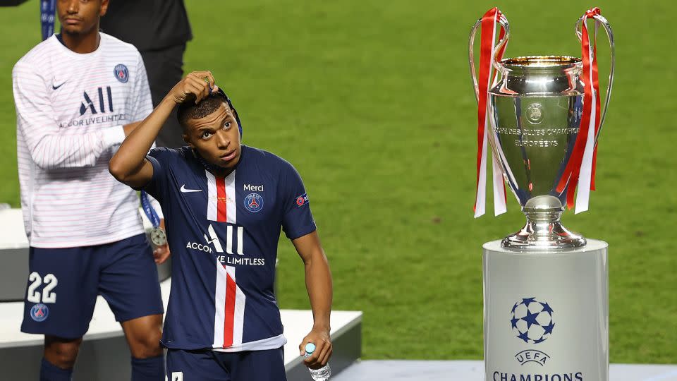 The closest Mbappé came to winning the Champions League was reaching the final in 2020. - Julian Finney/UEFA/Getty Images