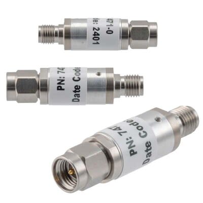 Pasternack's new fixed attenuators with 3.5 mm connectors handle frequencies up to 26 GHz.