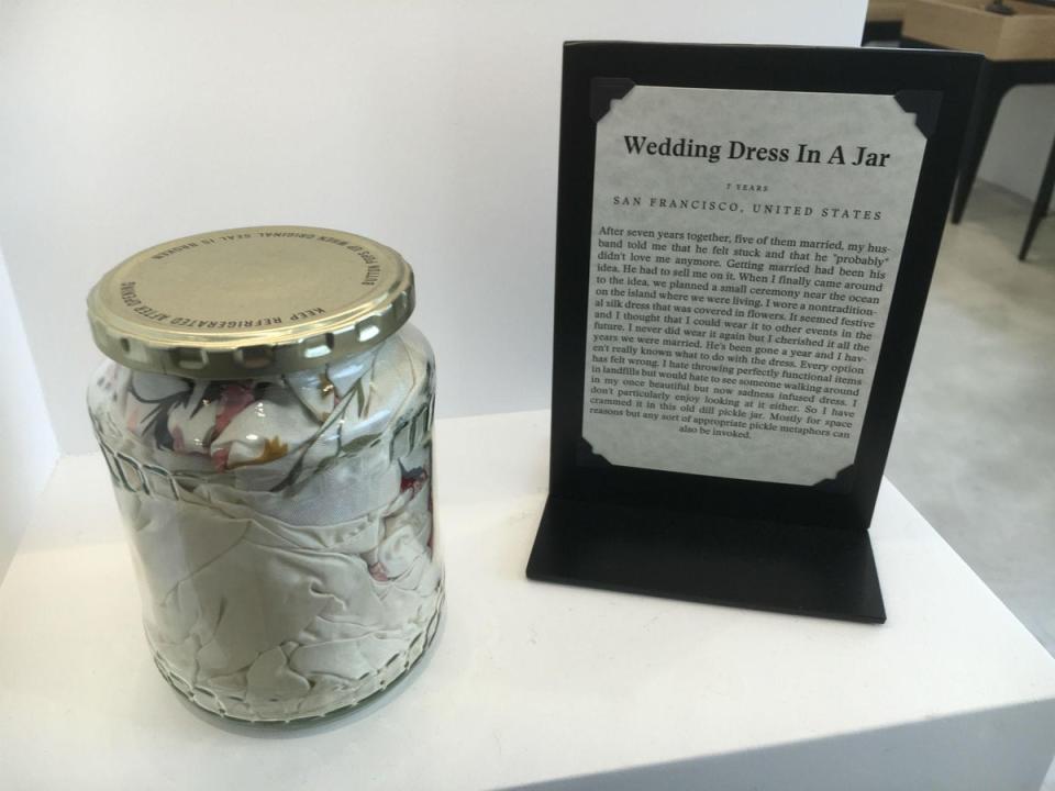 A wedding dress in a jar ((Tim Walker))